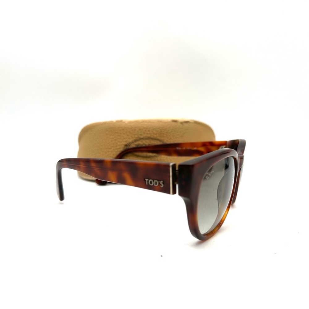 Unisex Tod's TO60 2f Dark Havana Round Frame Sunglasses Made In Italy - Picture 6 of 8